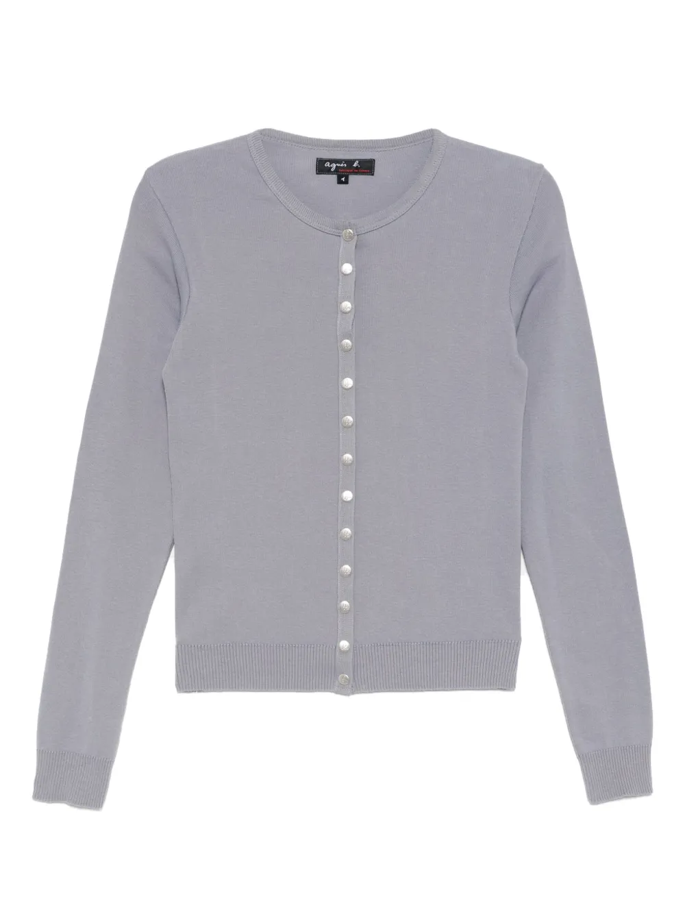 Agnès B. Round Neck Cardigans In Blue