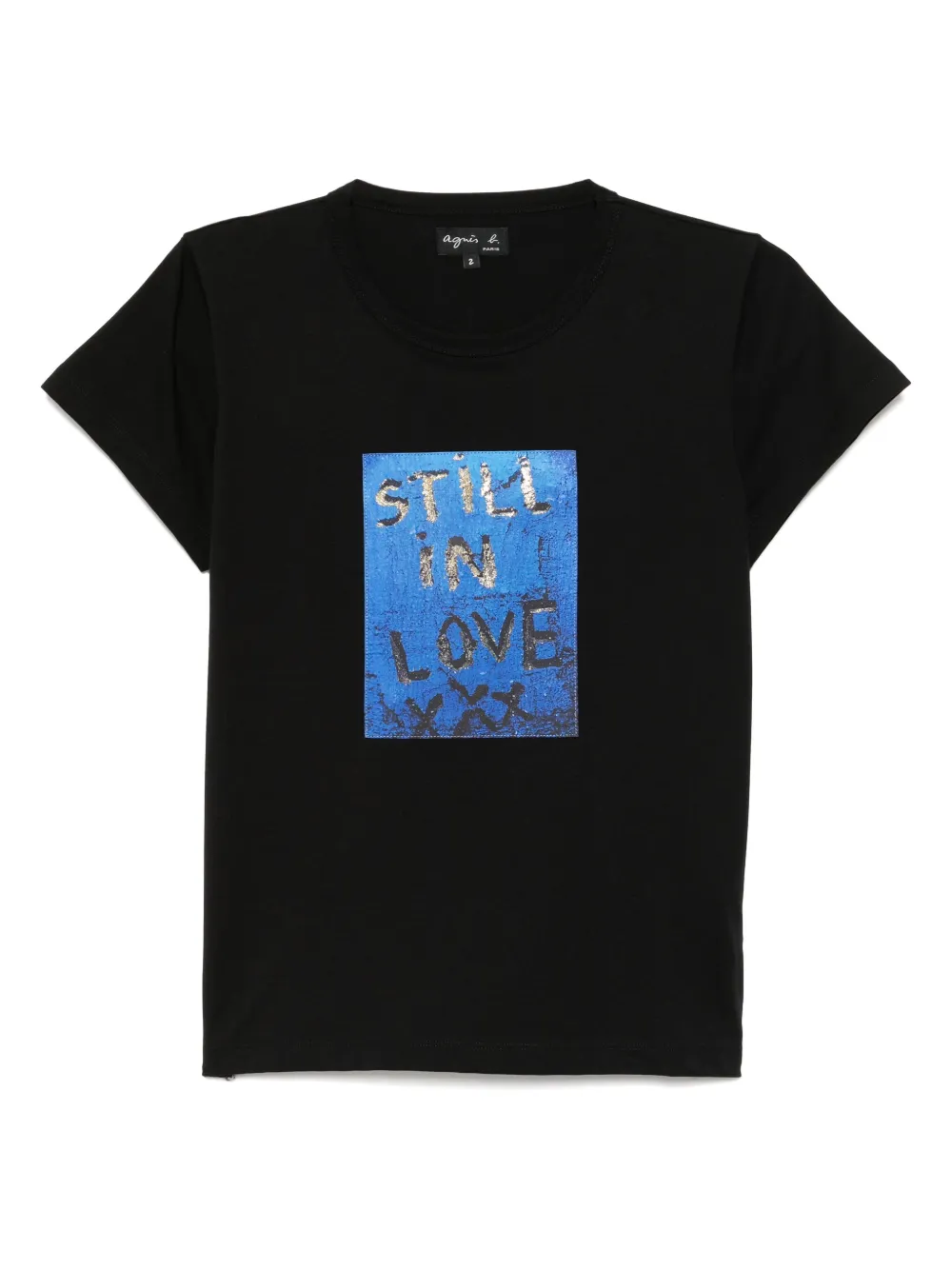 agnès b.  playera con estampado gráfico | negro | Image 1
