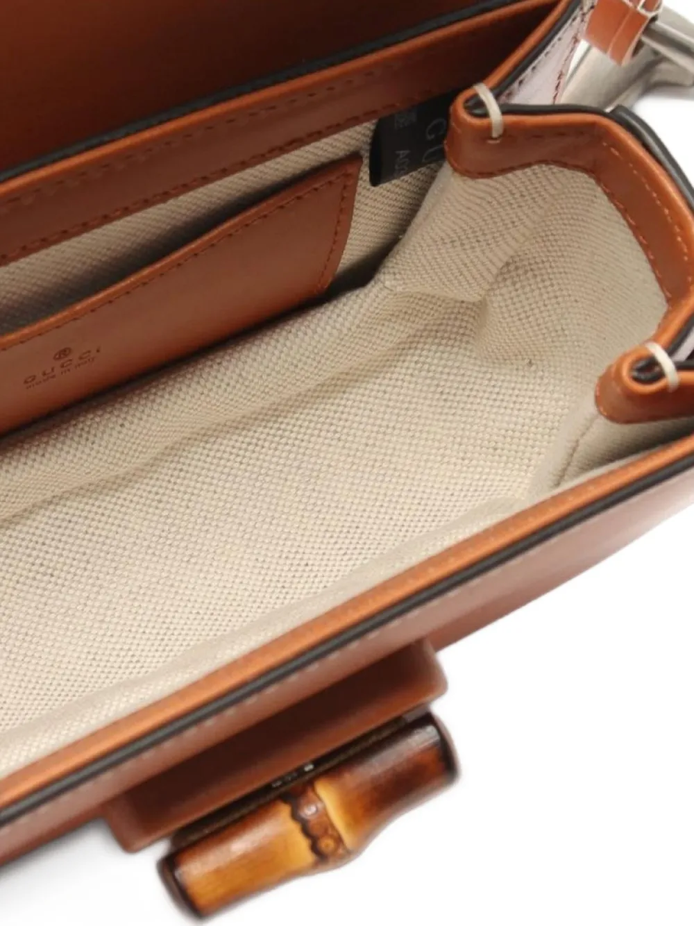 Pre-owned Gucci 2020s Mini Bamboo Handbag In Brown