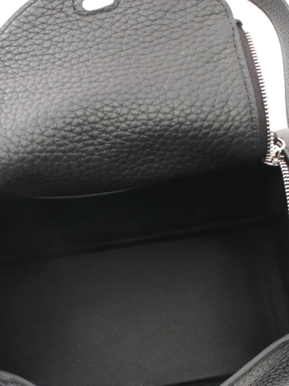 Pre-owned Hermes 2024 Mini Lindy Shoulder Bag In Black