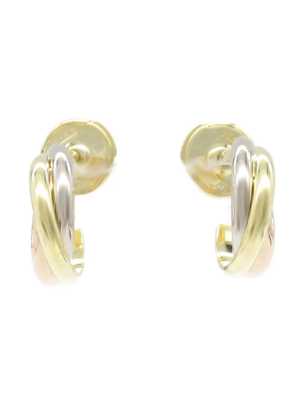 Cartier 2010s トリニティ ピアス 18Kホワイトゴールド&イエローゴールド - ゴールドトーン Cartier 2010s トリニティ ピアス 18Kホワイトゴールド&イエローゴールド - ゴールドトーン