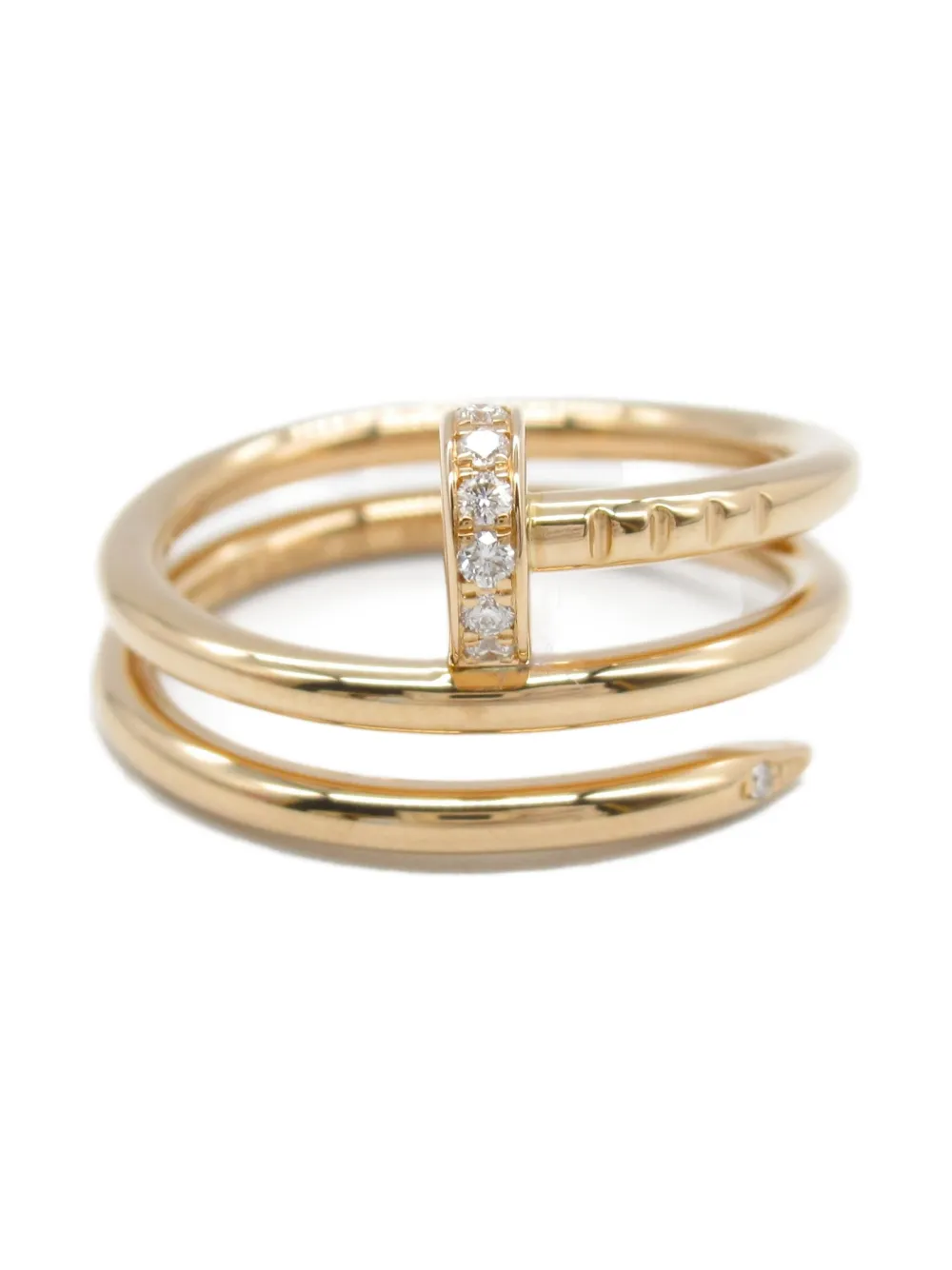 Cartier bague Juste un Clou en or rose 18ct pavée de diamants (années 2010) | Image 2