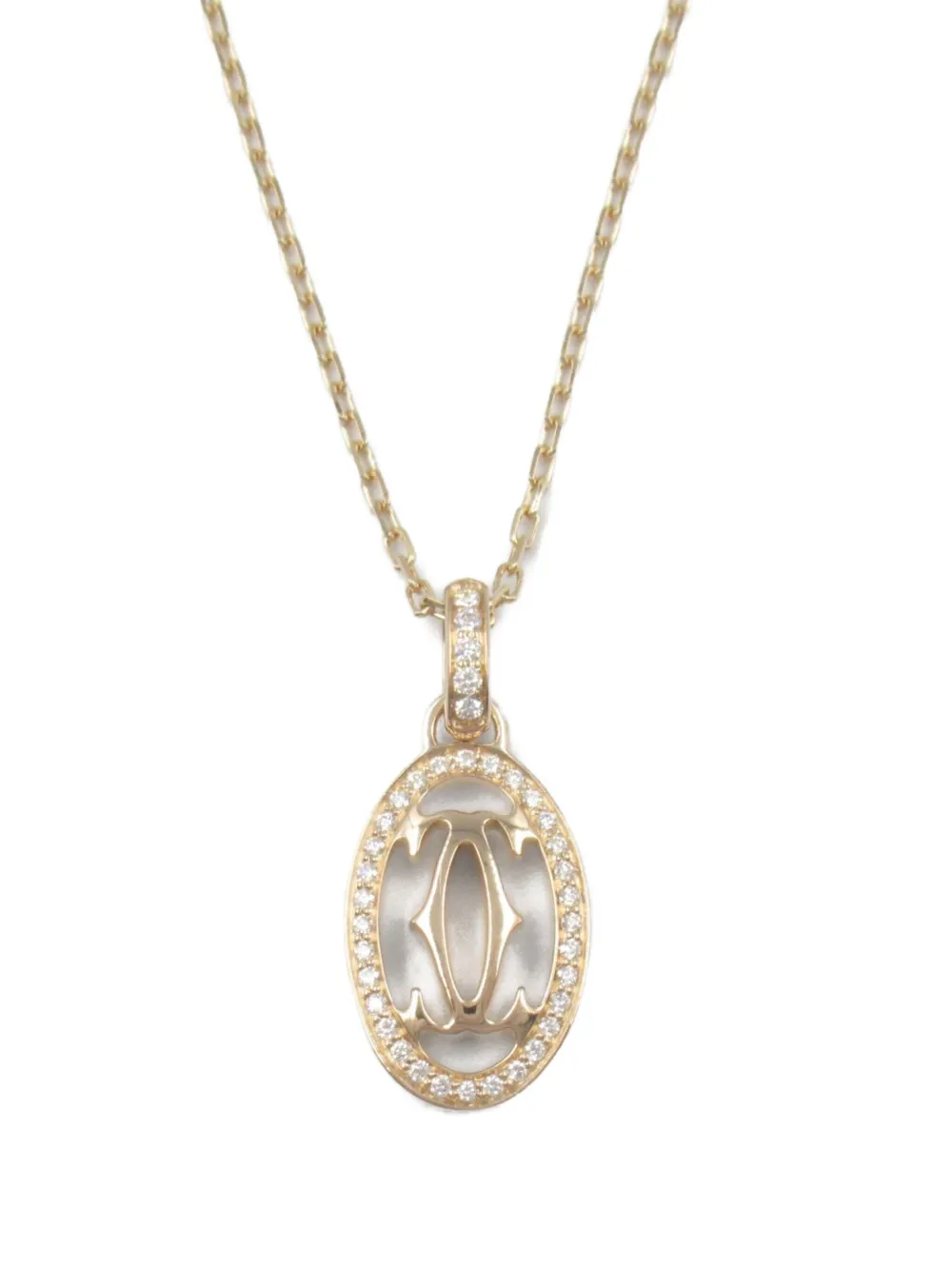 Cartier 2010s ダブルC ダイヤモンド ネックレス 18Kローズゴールド - ピンク Cartier 2010s ダブルC ダイヤモンド ネックレス 18Kローズゴールド - ピンク