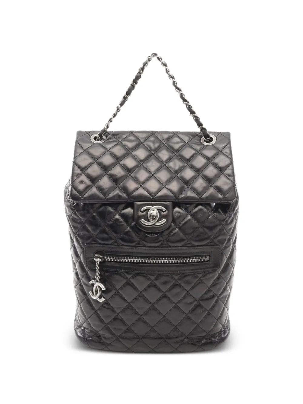 CHANEL Pre-Owned 2015-2016 matelasse backpack - ブラック CHANEL Pre-Owned 2015-2016 matelasse backpack - ブラック