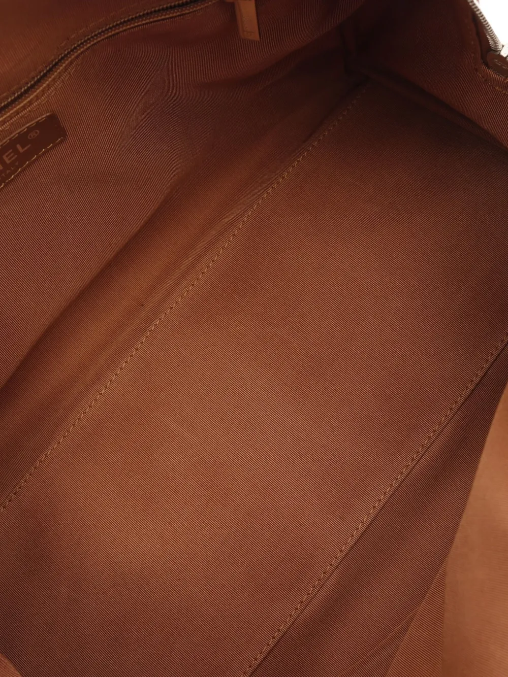 Pre-owned Chanel 2005-2006 Cc Chevron-quilted Handbag In Brown
