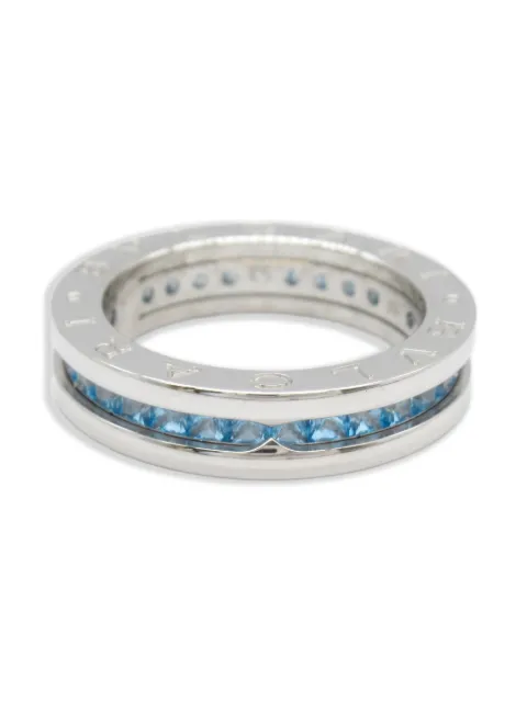 Bvlgari Pre-Owned anillo azul B.zero1 en oro blanco de 18kt con topacio 2010