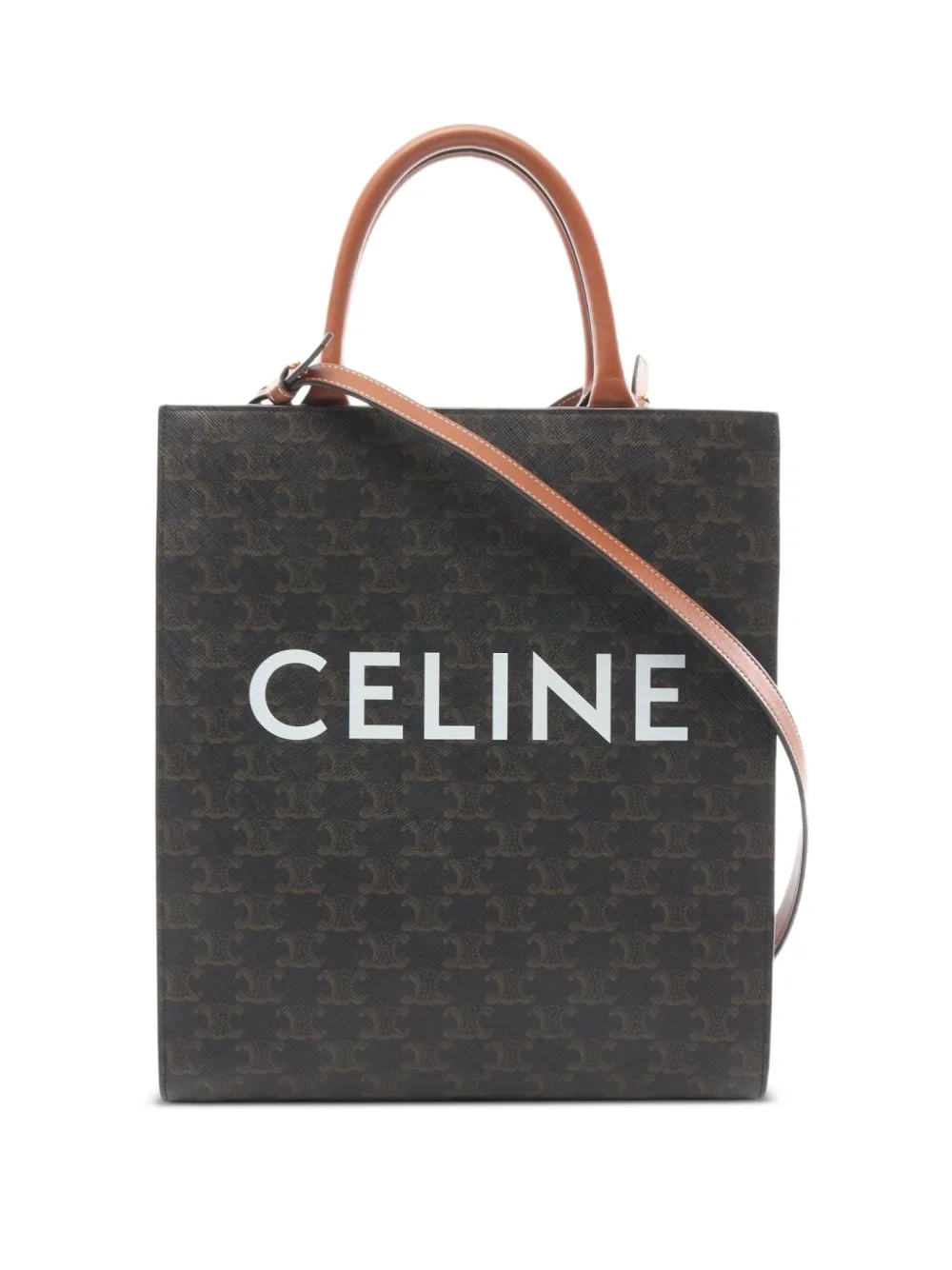 Céline Pre-Owned 2010s Vertical Hippopotamus 2way ハンドバッグ S - ブラウン Céline Pre-Owned 2010s Vertical Hippopotamus 2way ハンドバッグ S - ブラウン