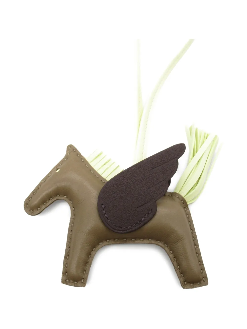 Pre-owned Hermes 2024 Rodeo Pegasus Pm Bag Charm In Brown