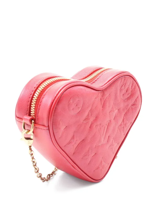 Louis Vuitton Pre-Owned 2021 Heart On Chain Shoulder Bag Red FARFETCH IN