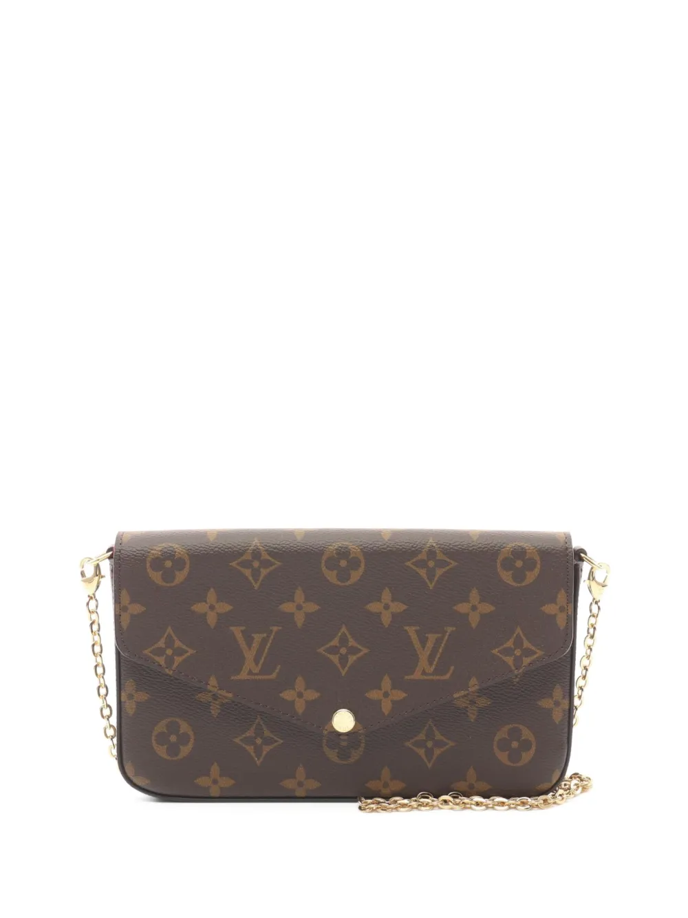 Louis Vuitton Pre-Owned 2021 Pochette Felicie schoudertas met monogram Bruin