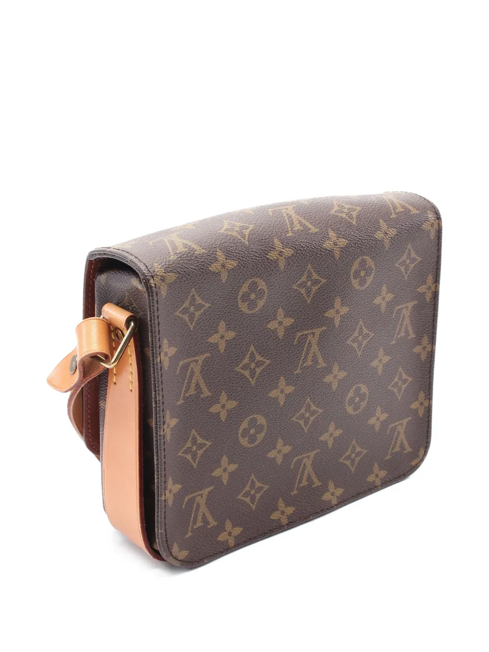 Pre-owned Louis Vuitton 1987 Cartouchiere Mm Shoulder Bag In Brown