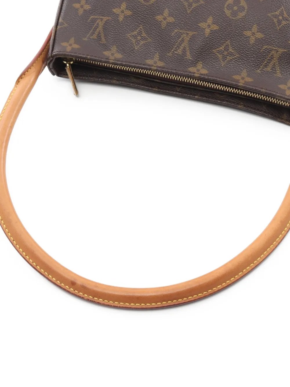 Pre-owned Louis Vuitton 2002 Looping Mm Shoulder Bag In Brown