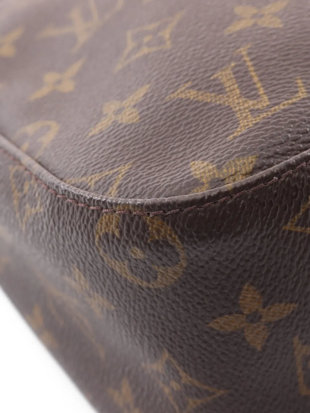 Pre-owned Louis Vuitton 2002 Looping Mm Shoulder Bag In Brown