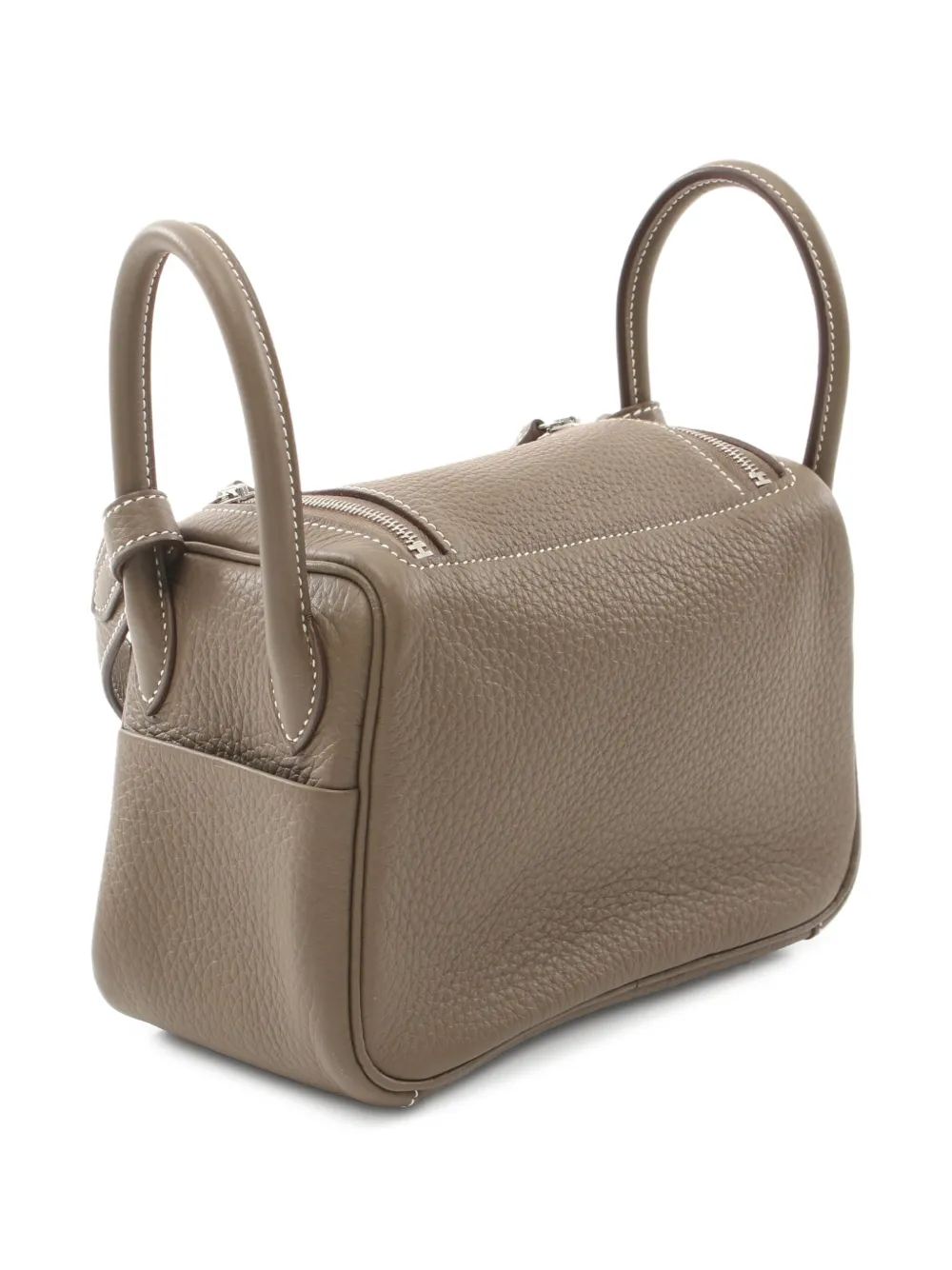 Pre-owned Hermes 2024 Mini Lindy Handbag In Grey