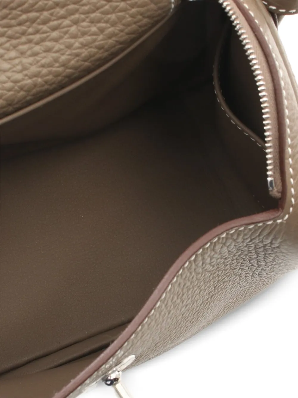 Pre-owned Hermes 2024 Mini Lindy Handbag In Grey
