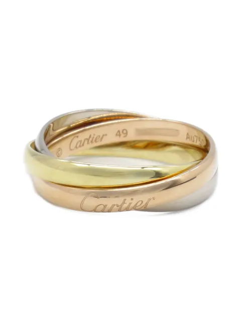 Cartier 2010s 18K yellow, rose and white gold Trinity ring