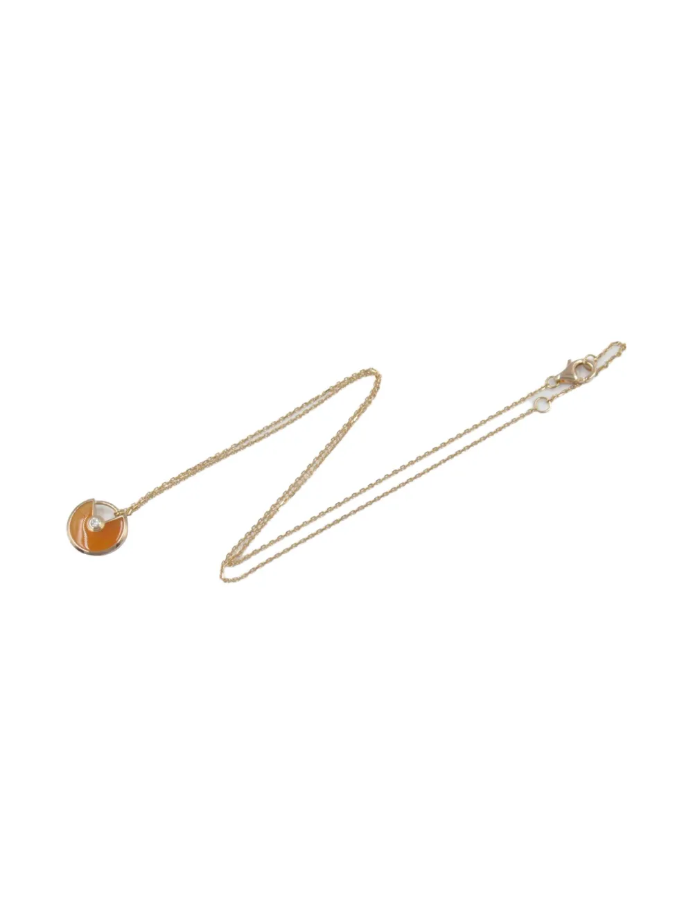 Cartier 2010s 18K rose gold Amulette de Cartier diamond and carnelian neckace | Image 2