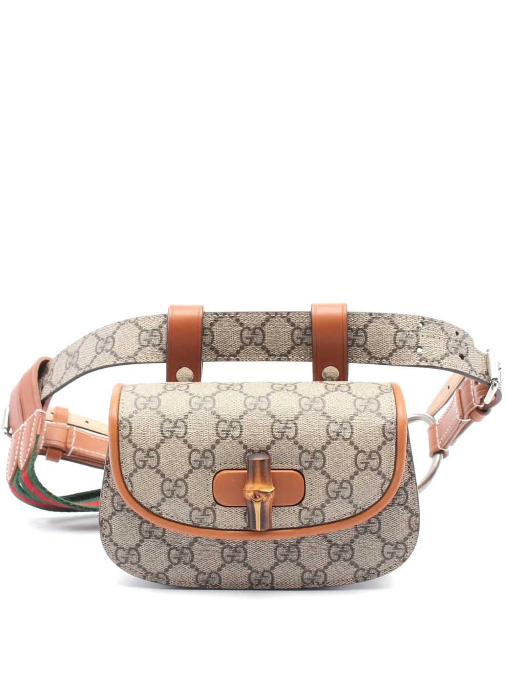 Gucci Pre-Owned Marsupio Bamboo 1947 mini anni 2020 | toni neutri | Image 1