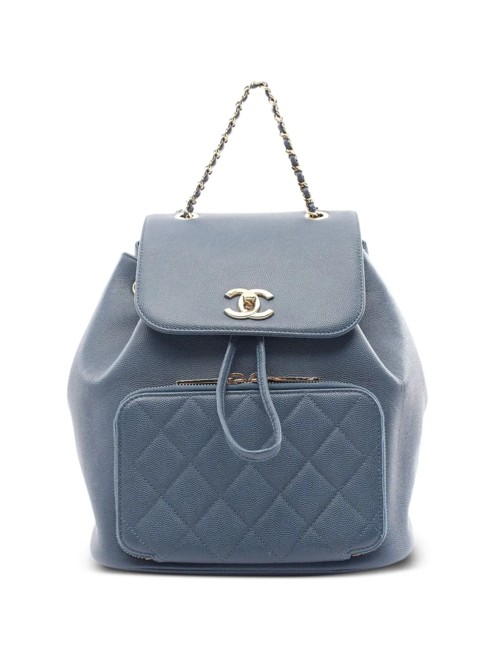 CHANEL Pre-Owned 2018-2019 ビジネス アフィニティ バックパック - ブルー CHANEL Pre-Owned 2018-2019 ビジネス アフィニティ バックパック - ブルー