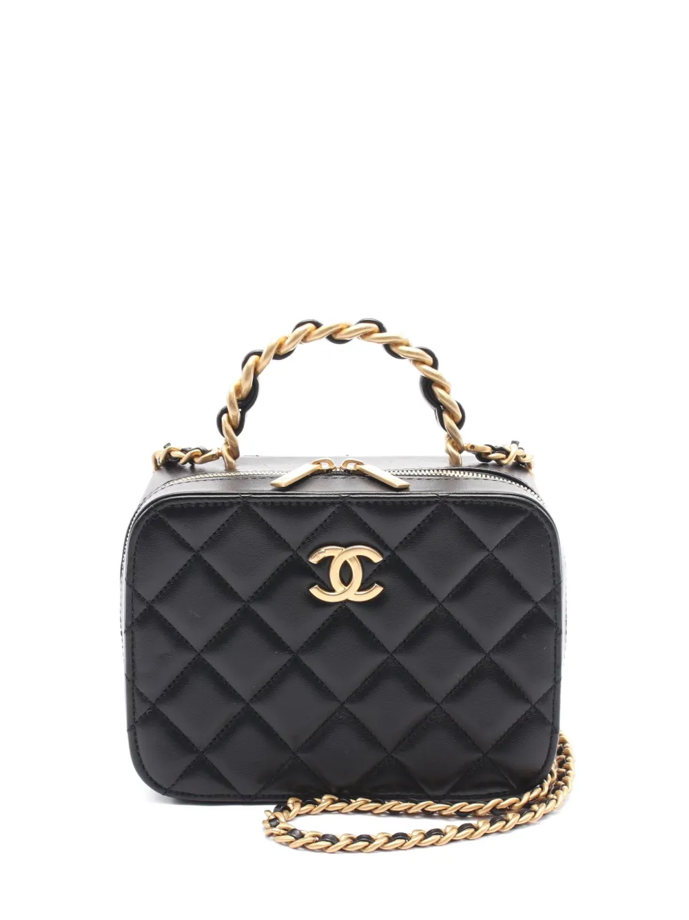 CHANEL Pre-Owned 2021 Vanity ショルダーバッグ - ブラック CHANEL Pre-Owned 2021 Vanity ショルダーバッグ - ブラック
