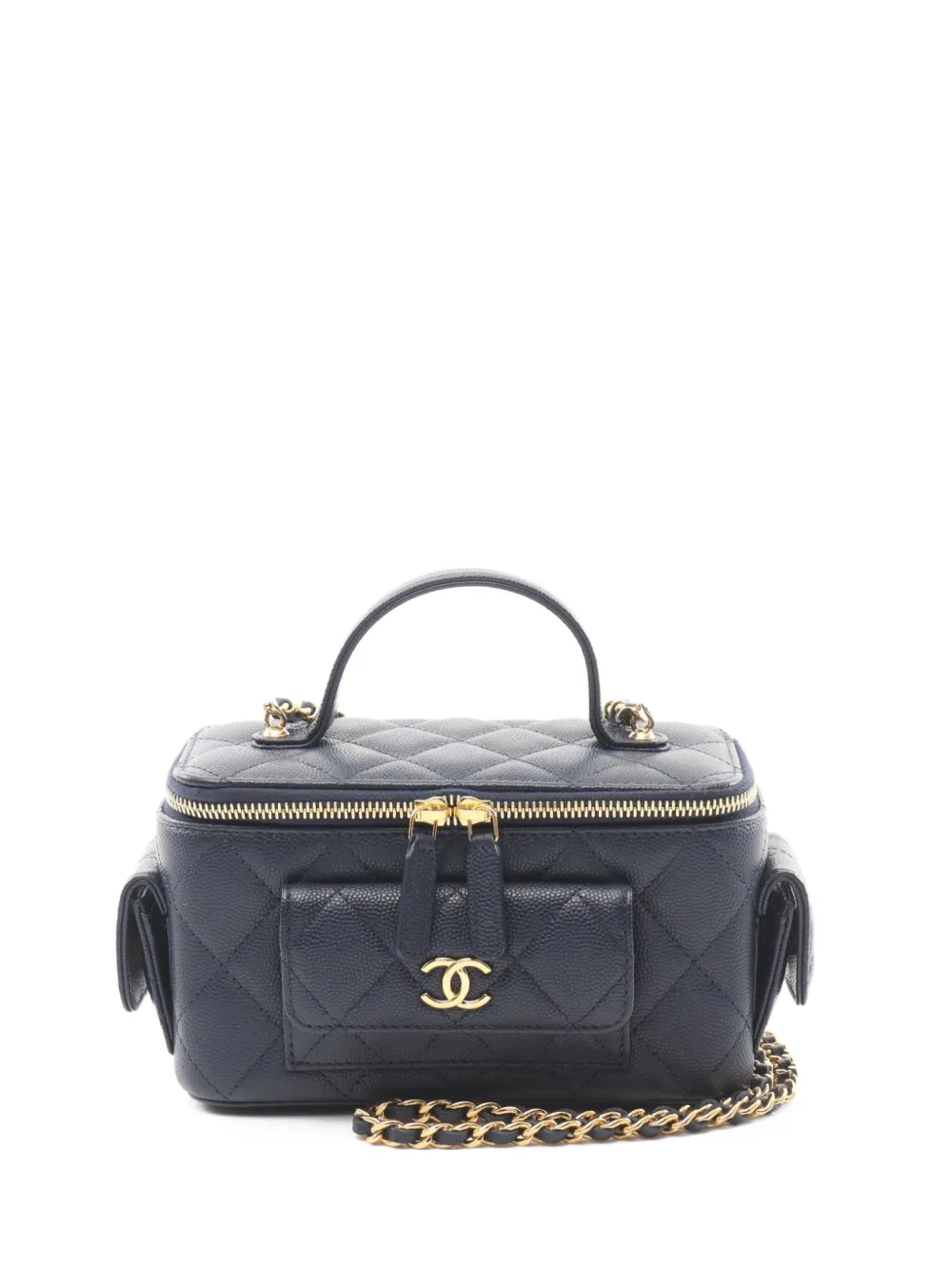 CHANEL Pre-Owned 2021 Matelassé two-way vanity bag | Blue | Image 1