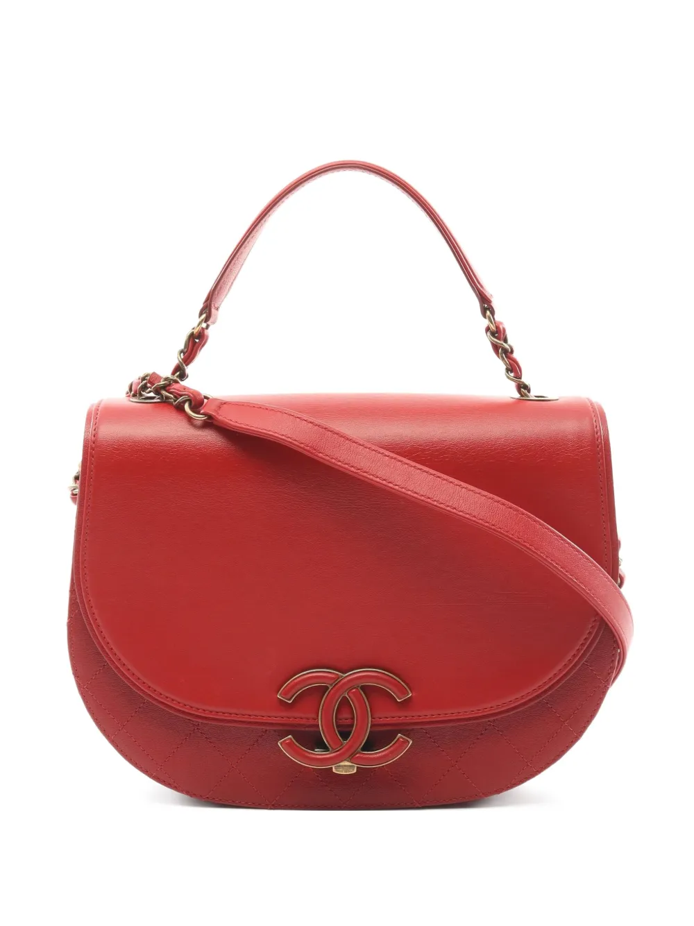 CHANEL Pre-Owned 2016-2017 Coco Curve two-way bag - レッド CHANEL Pre-Owned 2016-2017 Coco Curve two-way bag - レッド