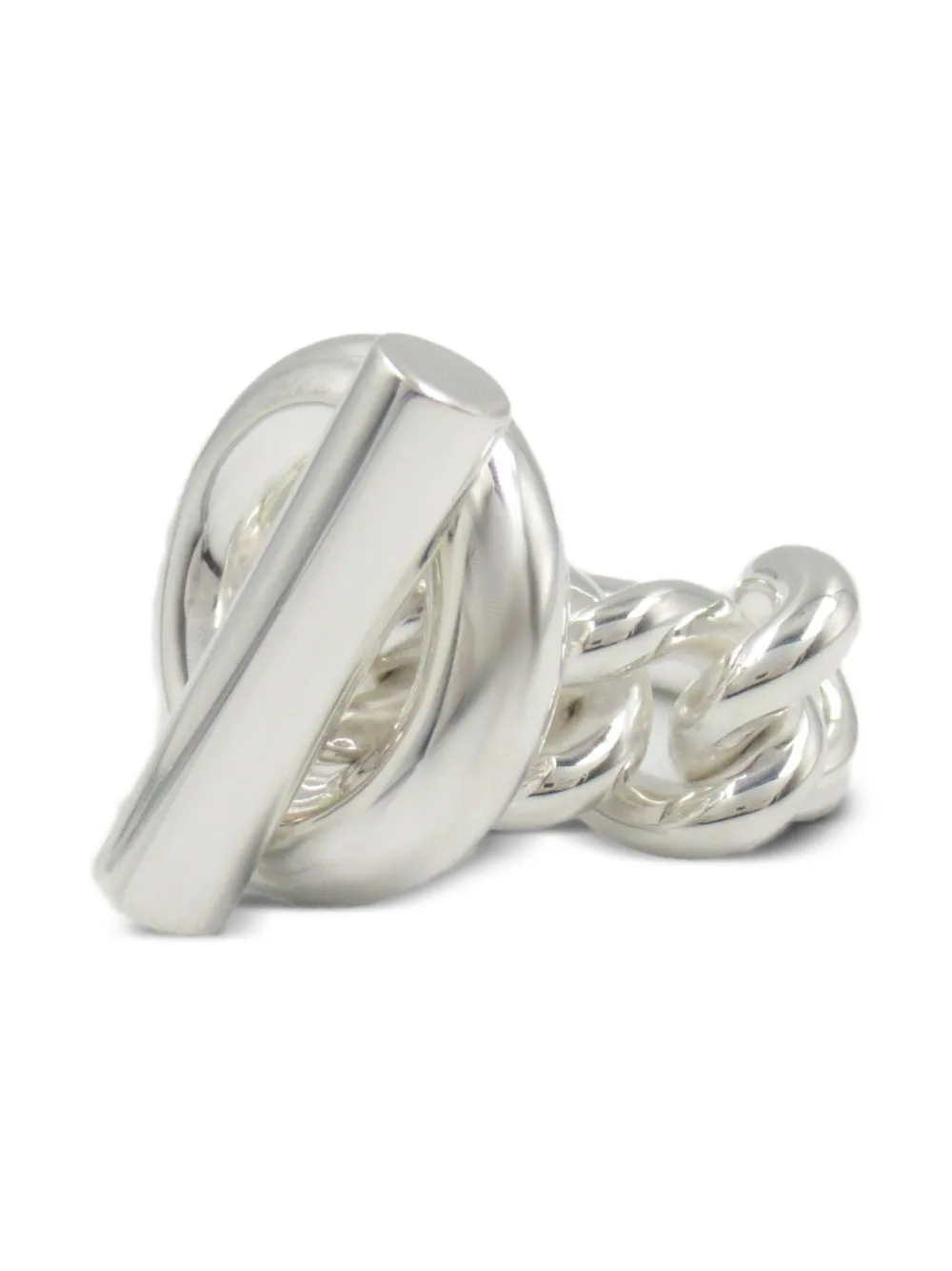 Pre-owned Hermes 2010s Echappee Ring In 银色