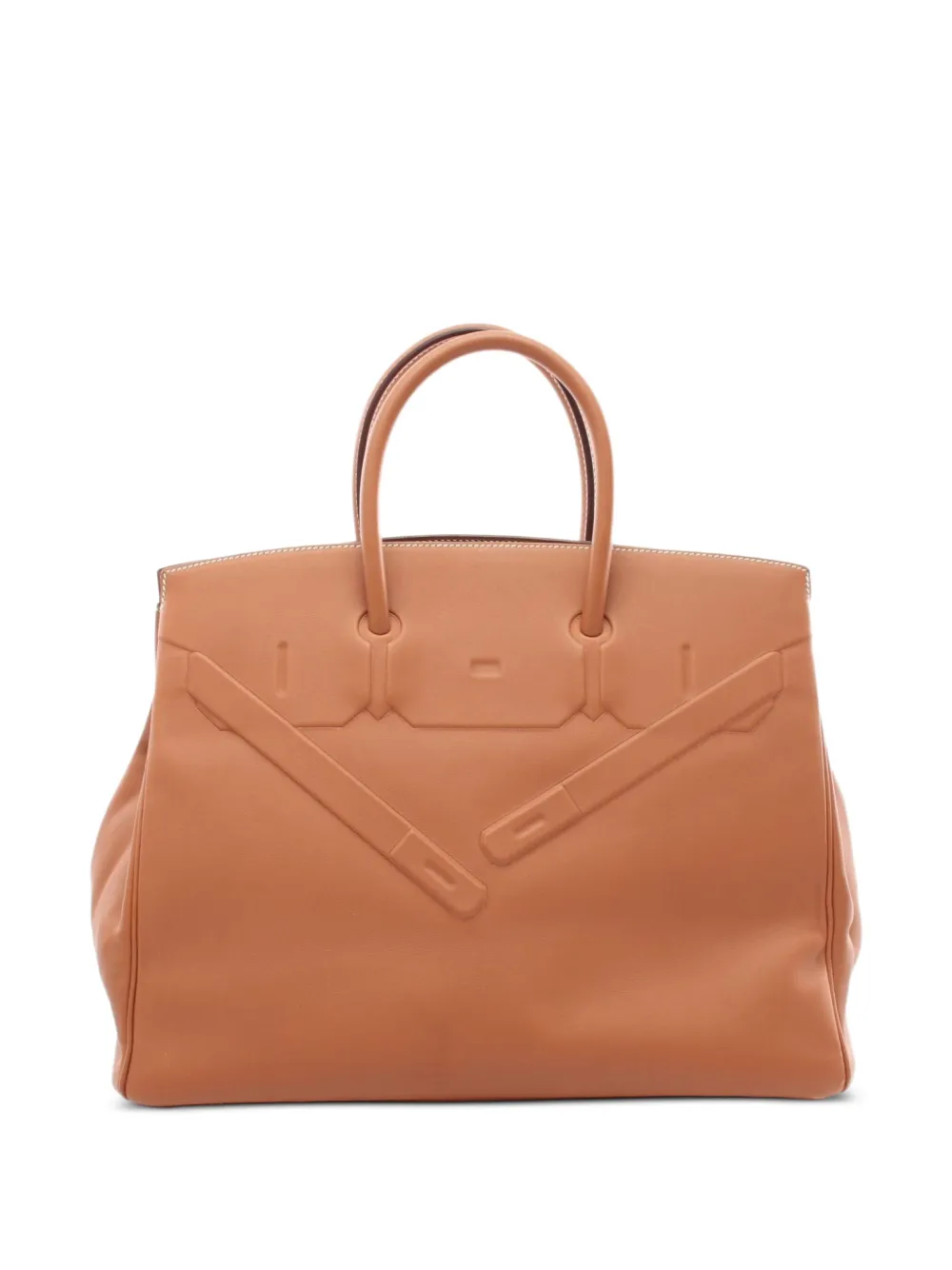 Hermès Pre-Owned 2019 シャドウ バーキン 35 バッグ - ブラウン Hermès Pre-Owned 2019 シャドウ バーキン 35 バッグ - ブラウン