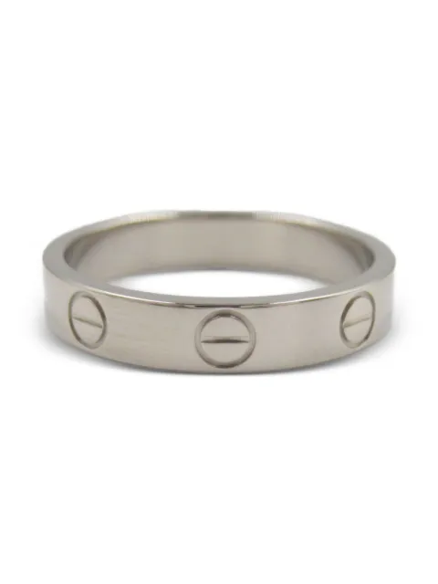 Cartier 2010s 18K white gold mini Love ring