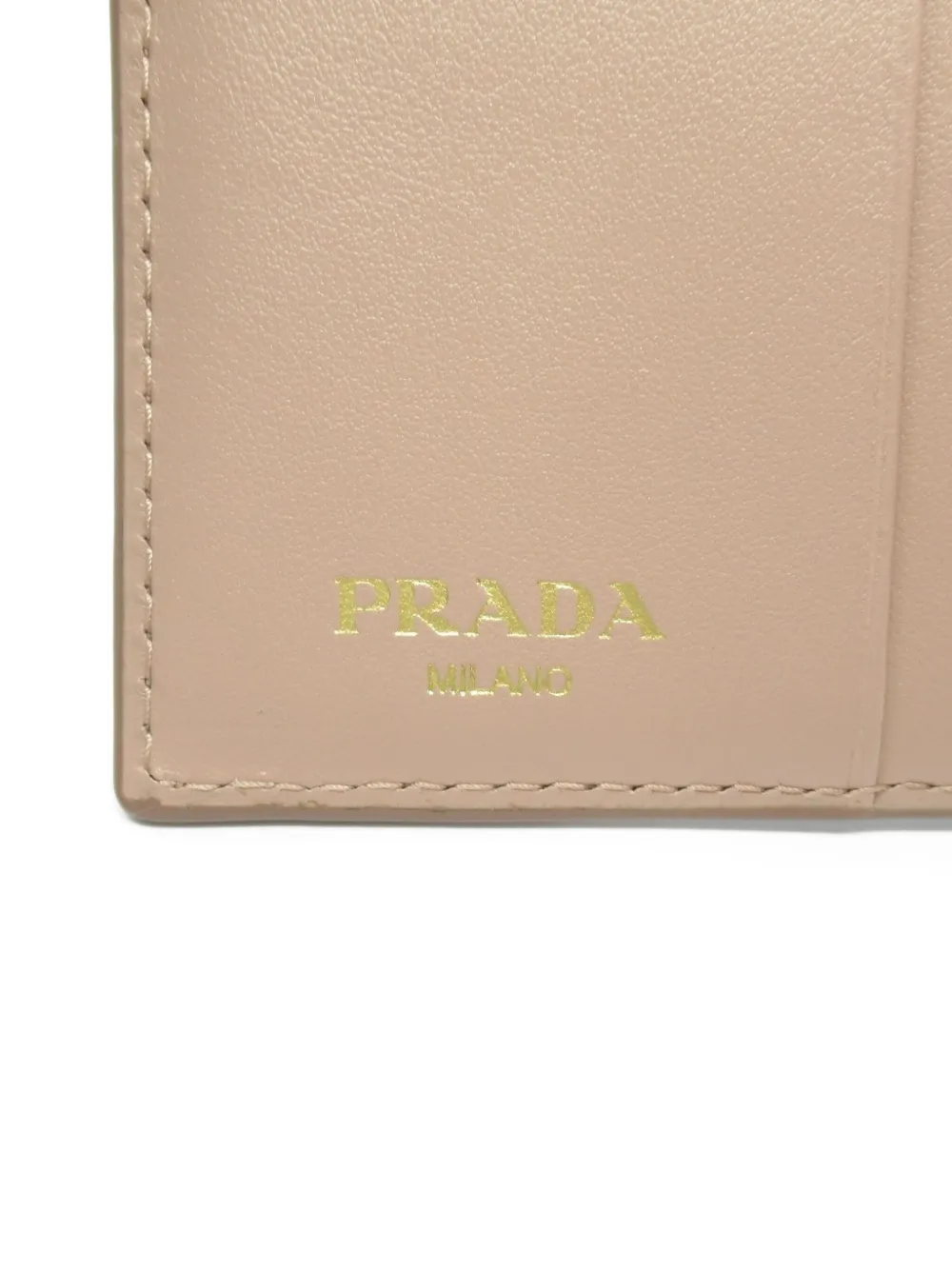 Pre-owned Prada 2010s Tri-fold Wallet In Neutrals