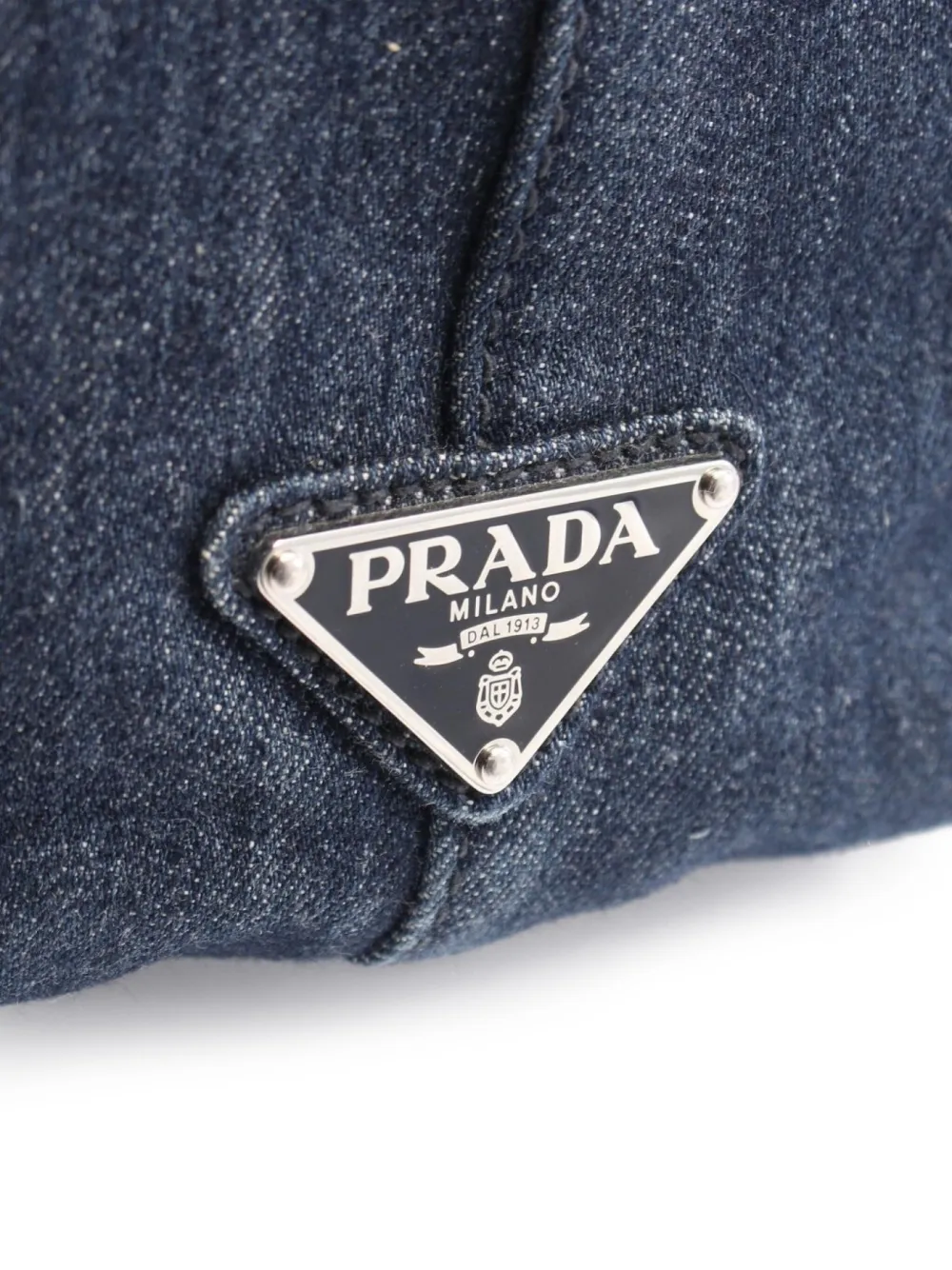 Pre-owned Prada 2010s Denim Tote Bag In Blue