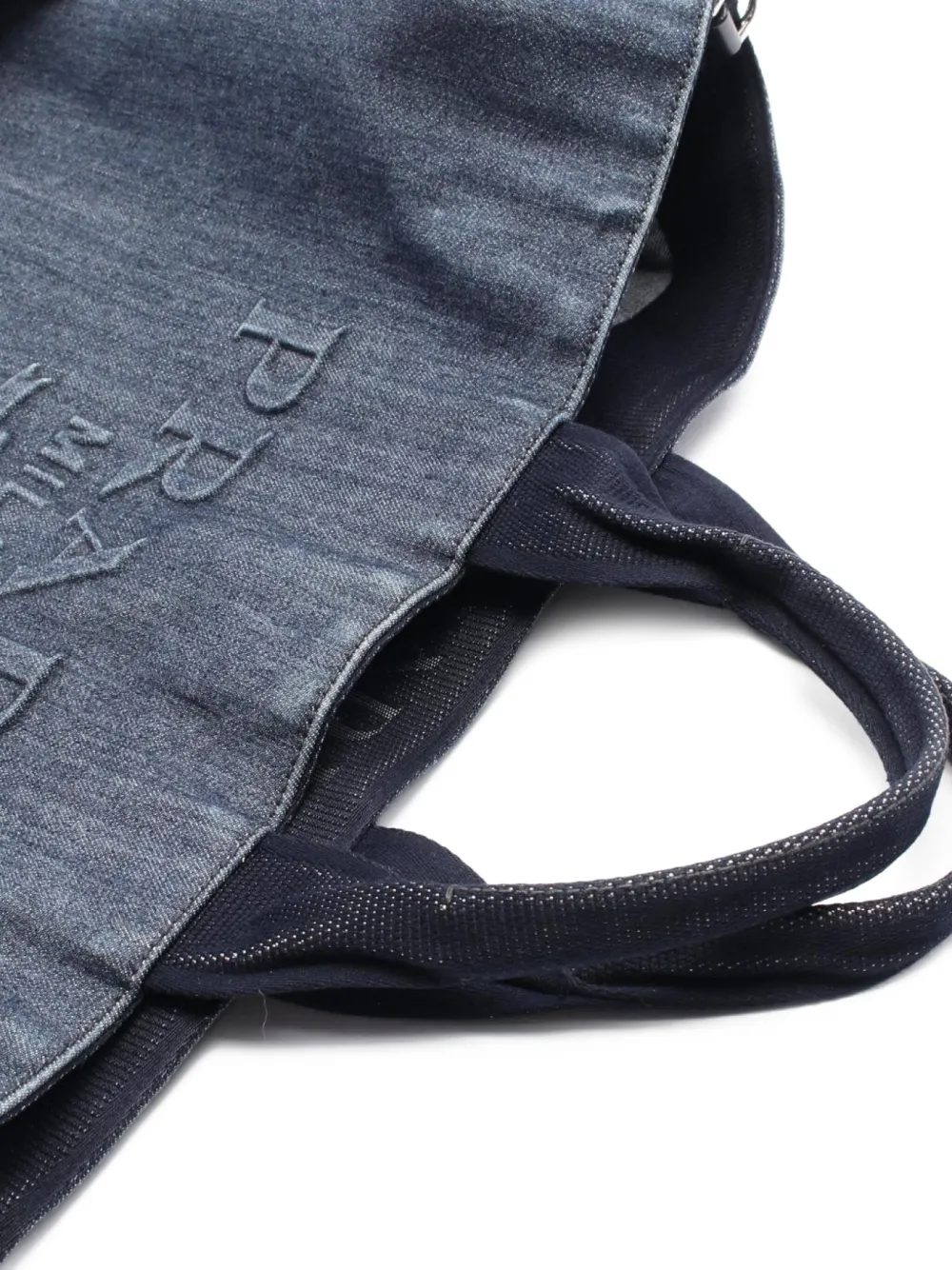 Pre-owned Prada 2010s Denim Tote Bag In Blue