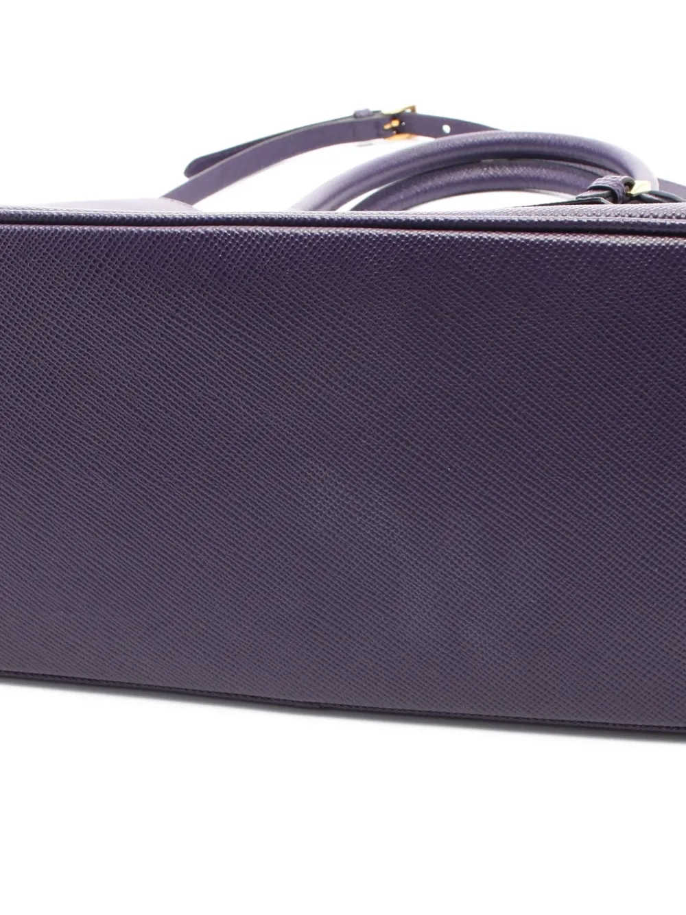 Pre-owned Prada 2010s Saffiano Two-way Handbag In Purple