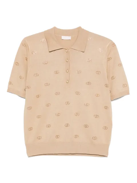 LIU JO logo-embellished polo top
