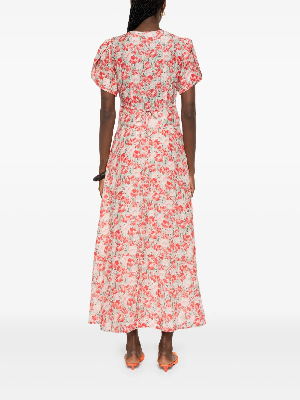 Rixo Novara maxi-jurk Rood
