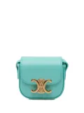 Céline Pre-Owned 2021 Mini Shiny Calfskin Triomphe crossbody bag - Blue