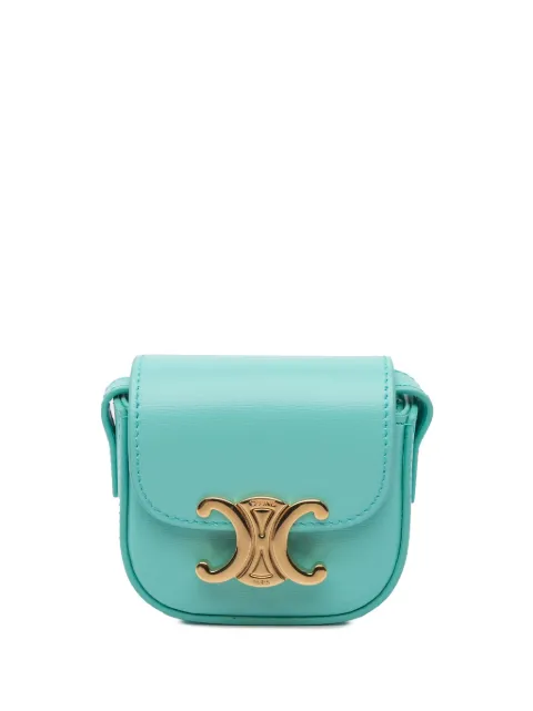 Céline Pre-Owned bolsa crossbody Triomphe micro de piel de becerro brillante 2021