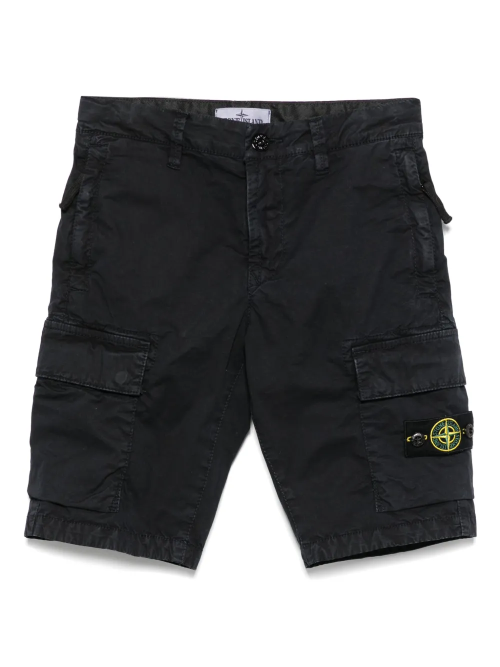 Stone Island Junior Compass-motif shorts Zwart