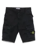 Stone Island Junior Compass-motif shorts - Black