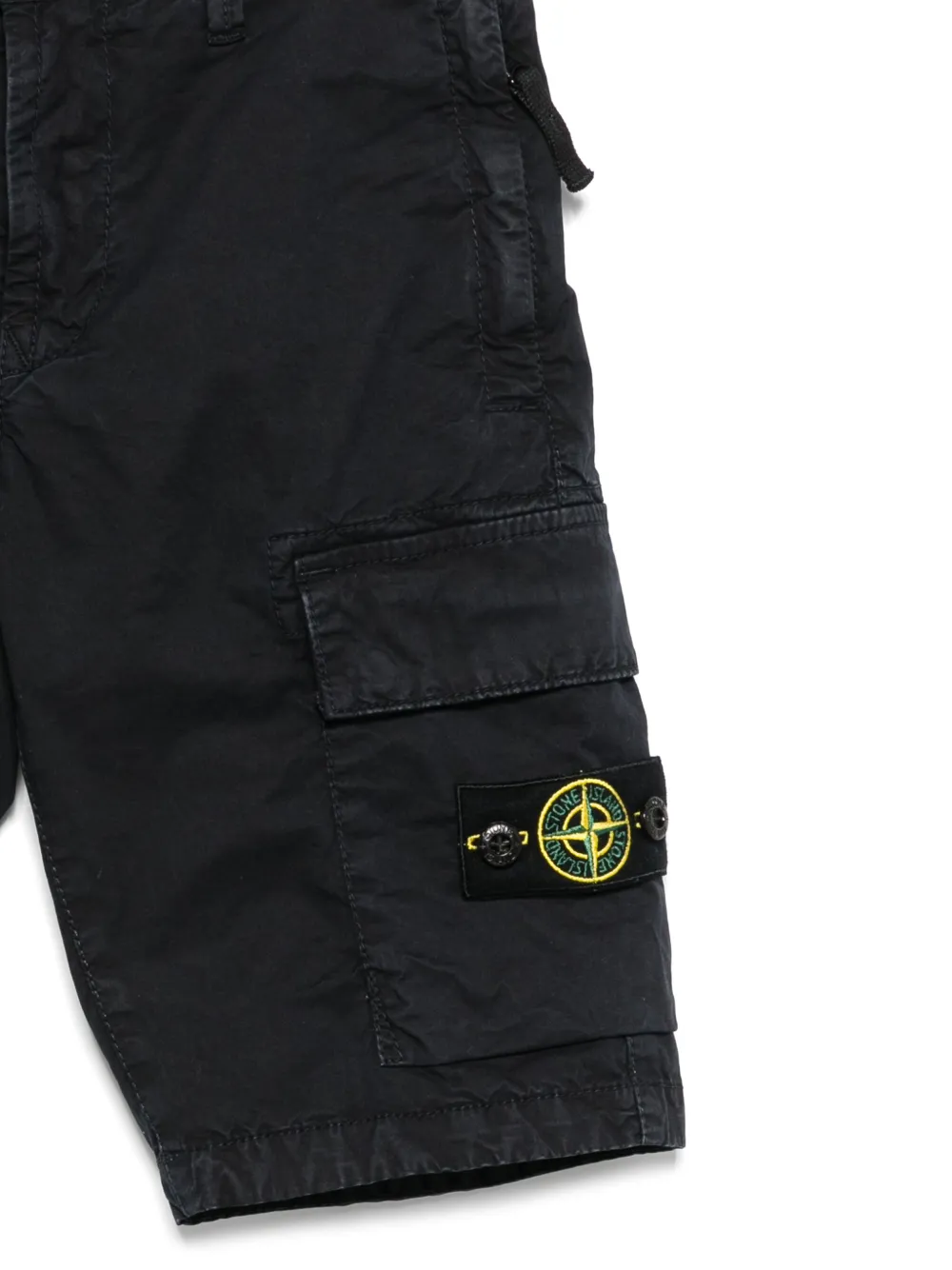 Stone Island Junior Shorts met Compass-logopatroon Zwart