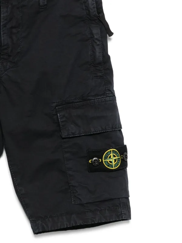 Stone Island Junior ショートパンツ | ブラック | FARFETCH JP