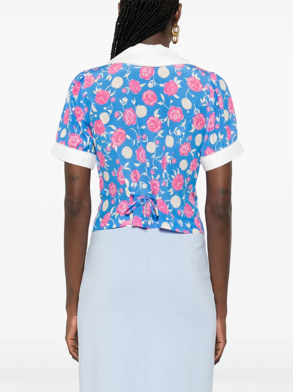 Rixo Zinia blouse Blauw