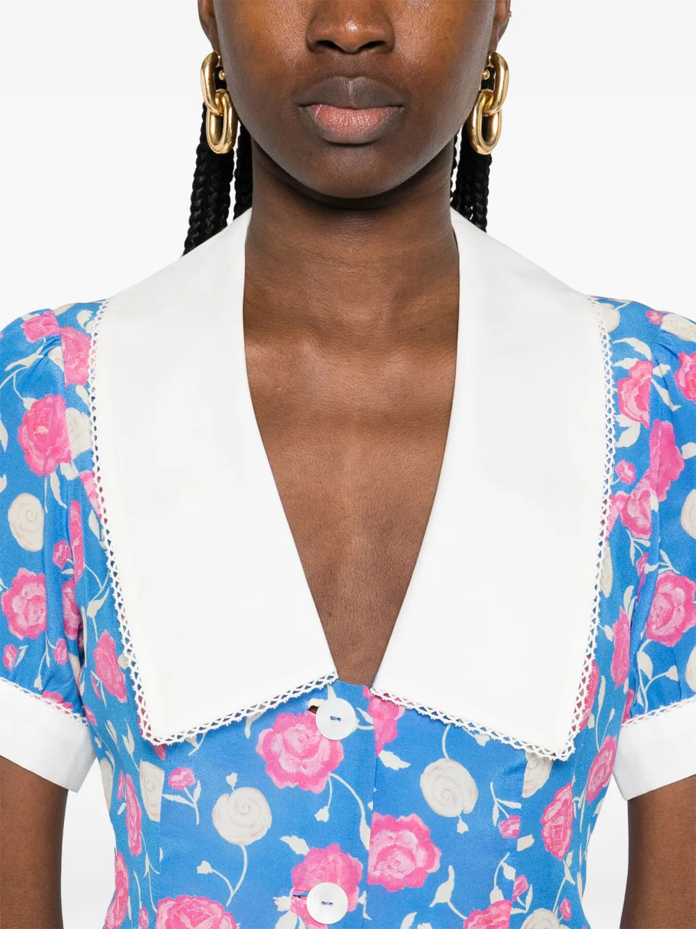 Rixo Zinia blouse Blauw