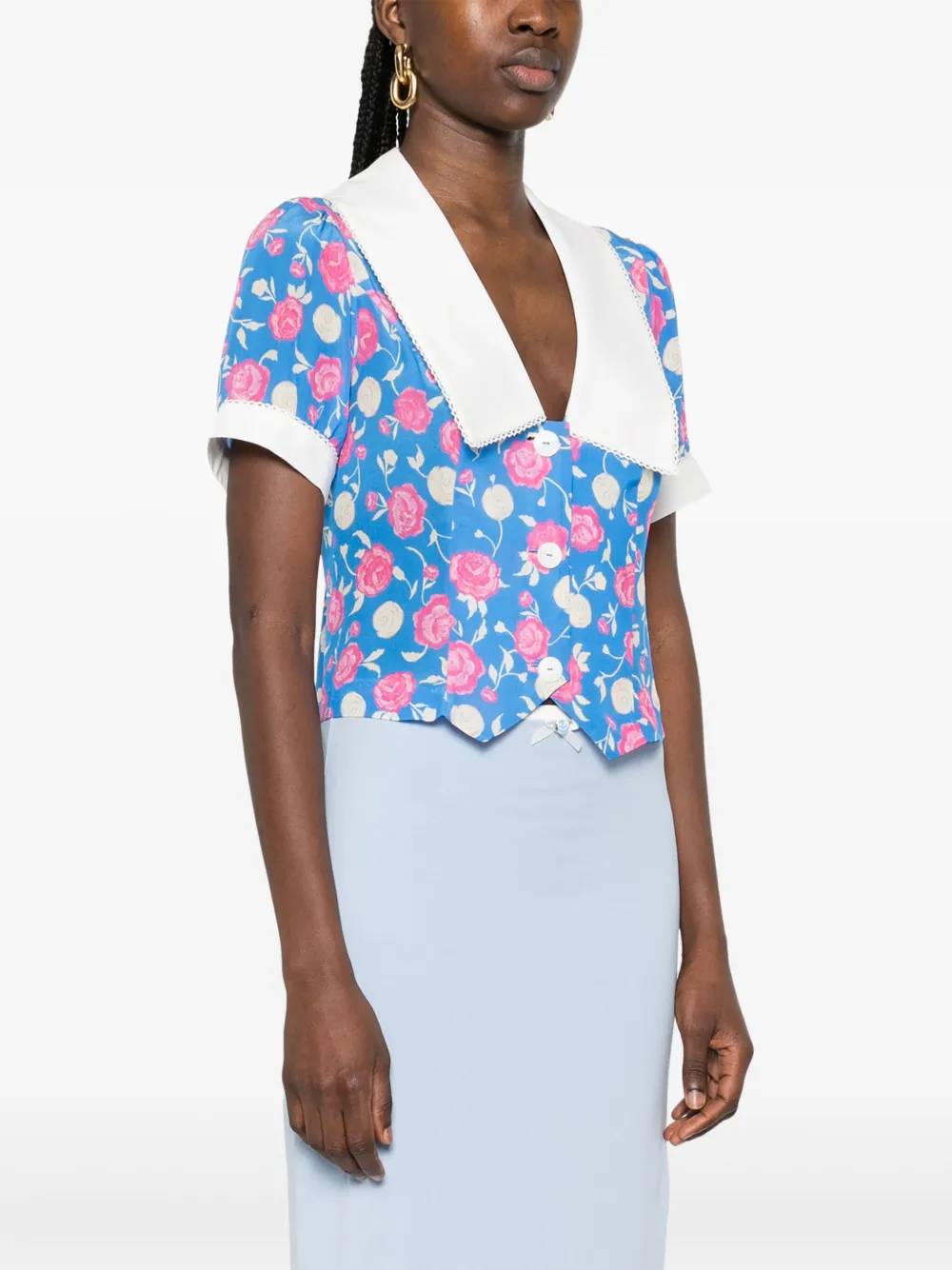 Rixo Zinia blouse Blauw