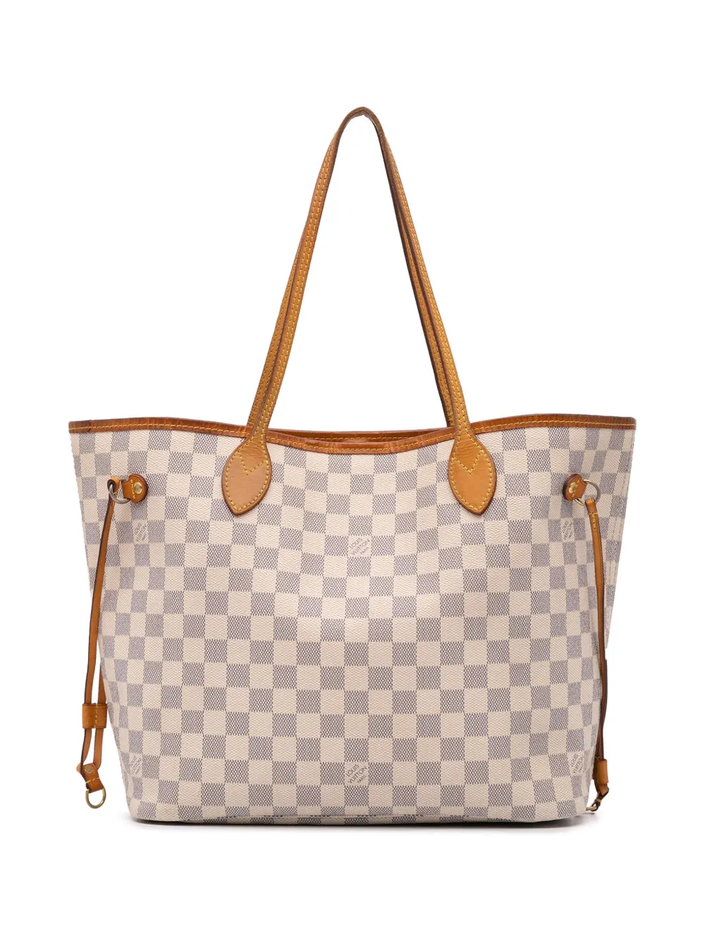 Louis Vuitton Pre-Owned 2014 Damier Azur Neverfull MM tote bag - ホワイト Louis Vuitton Pre-Owned 2014 Damier Azur Neverfull MM tote bag - ホワイト