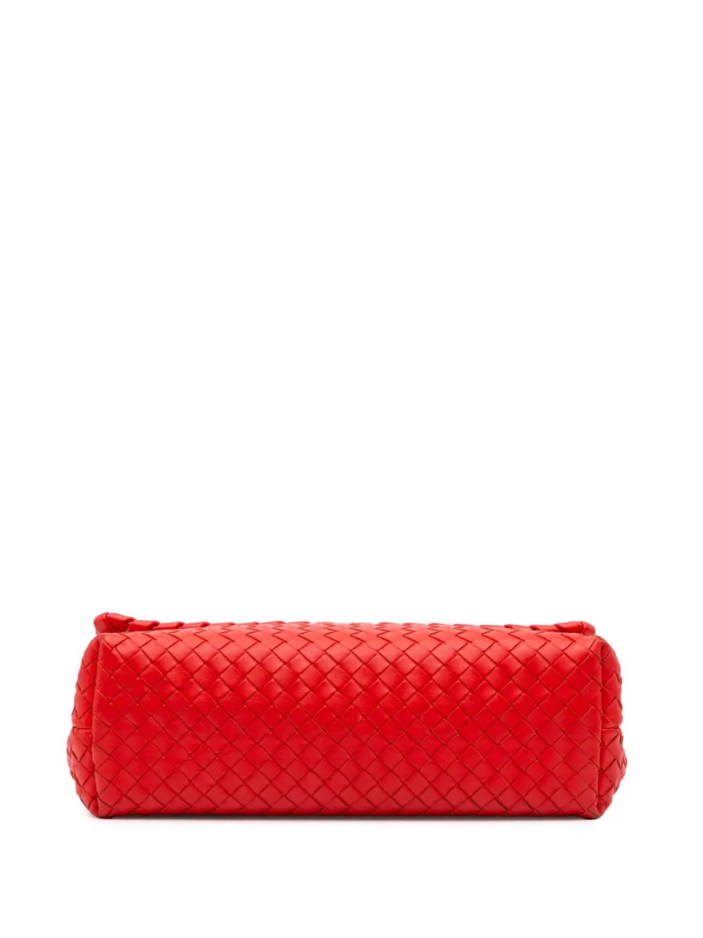 Pre-owned Bottega Veneta 2012-2024 Large Nappa Intrecciato Olimpia Shoulder Bag In Red