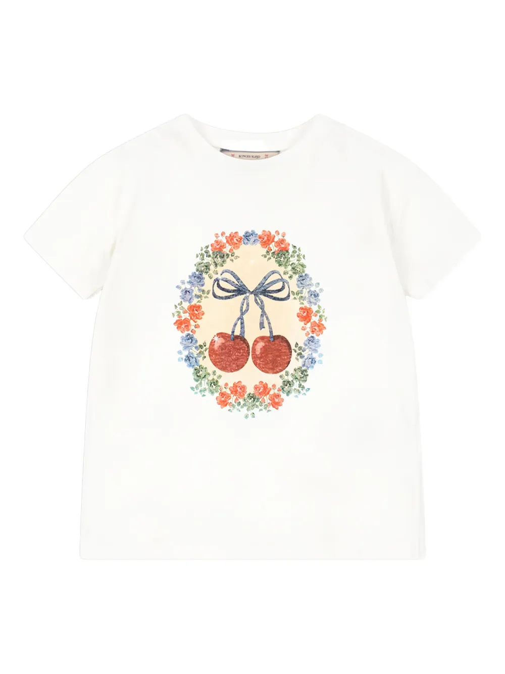 Konges Sløjd Kids' Era Cherry-print T-shirt In White
