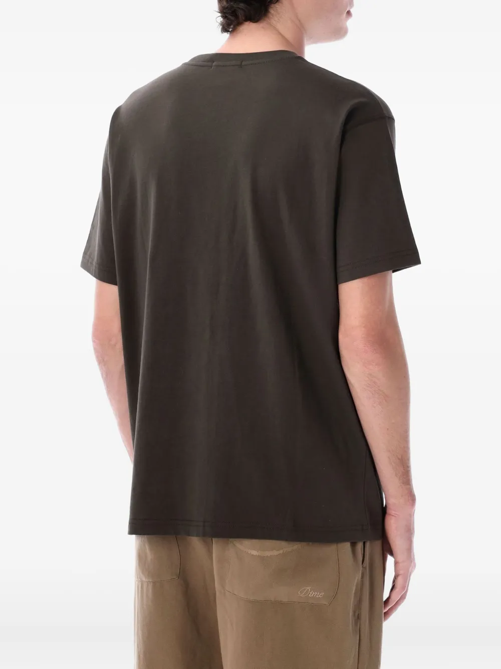 Dime logo-embroidered T-shirt - Zwart