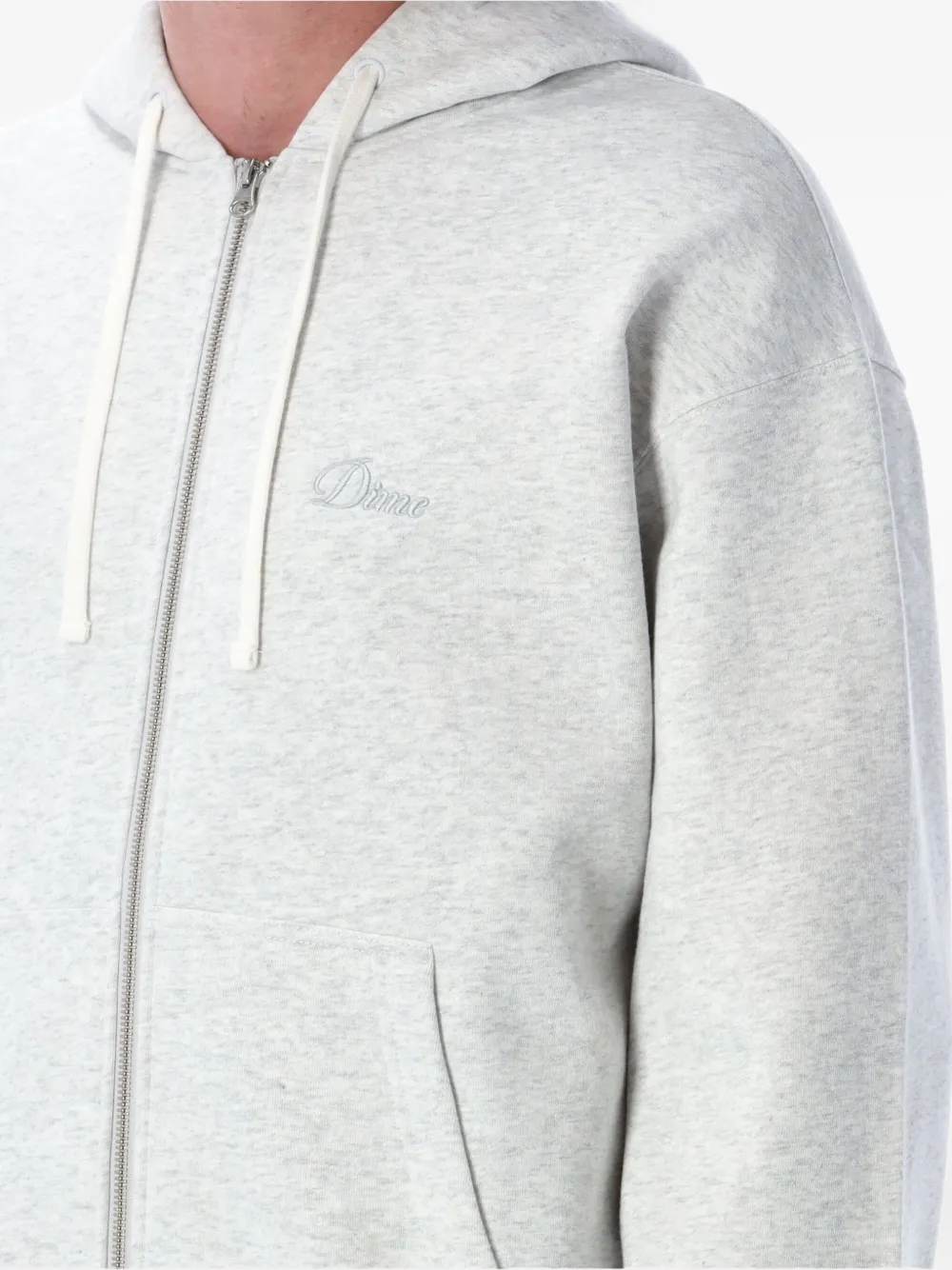 Shop Dime Cursive-logo Hoodie In Grey