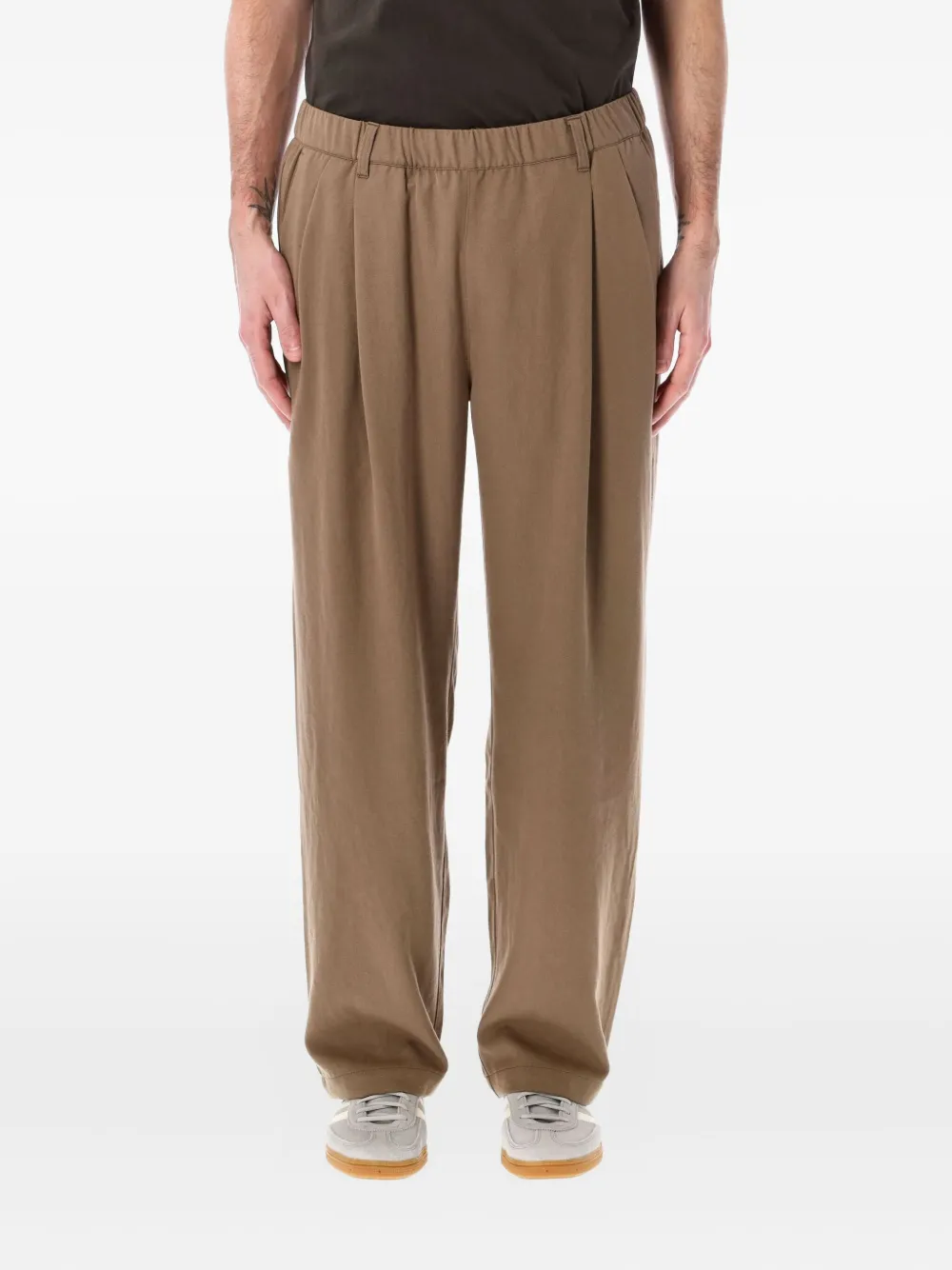 Dime Twill plooibroek Bruin
